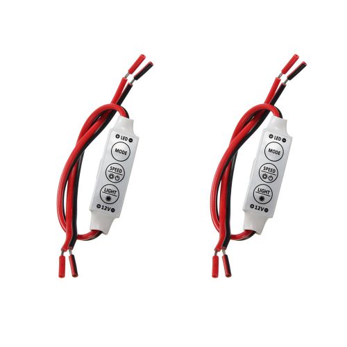 PAIR 3 keys Mini Controller Dimmer for 3528 5050 LED RGB Strip Light DC 12V 144W