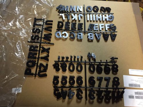 4 packs of 1-1/2&#034; vintage black changeable menu board-sign letters/numbers