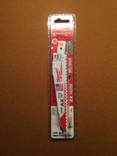 Milwaukee Sawzall 5 Wood Blades 6&#039;&#039; 5TPI 48-00-5021 MADE IN USA