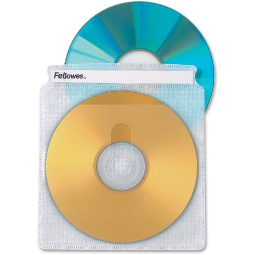 Fellowes Cd/Dvd Sleeves - 25 Pack - Plastic - Clear - 2 Cd/Dvd
