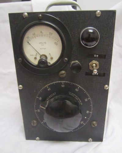 Unique WESTON AC VOLT METER 0-150 Model 476 &amp; POWERSTAT TRANSFORMER 0-100 *