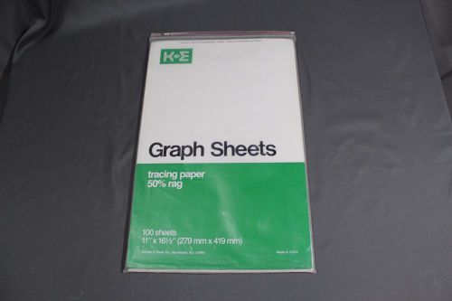 Keuffel &amp; Esser 47 7323 Logarithmic 2 x 3 Tracing Paper Graph Sheets 11&#034;x16.5&#034;