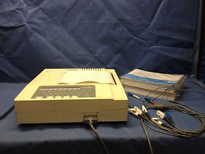 BURDICK E350 12 LEAD ELECTROCARDIOGRAPH (EKG / ECG W/ POWER CORD, LEADS &amp; PAPER