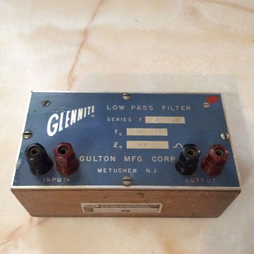 GLENNITE LOW PASS FILTER F10-1 Fc 1KC Zc=47K  SperryGyroscope EV 21.2.2