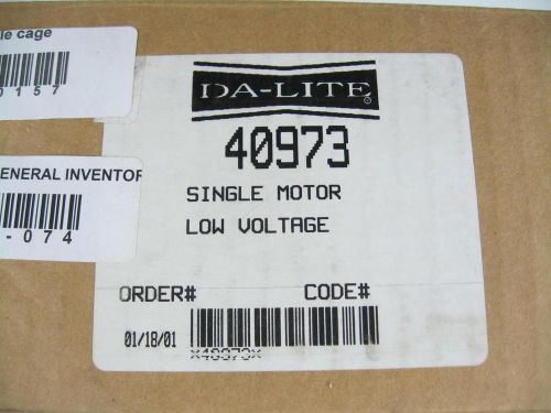 Da-Lite 40973 Projection Screen Single Motor Control NIB Low Voltage w/ Switch