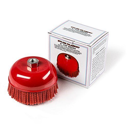 6&#034; Cup Brush, Nylon Filament, 5/8&#034;-11 Thread, 2500 max.RPM