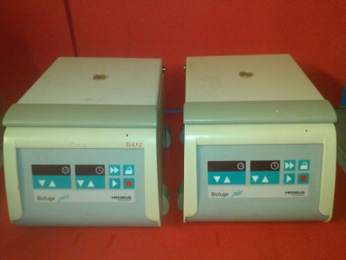 Lot of 2 Heraeus 75003284 Biofuge Pico High Speed Benchtop Micro Centrifuge