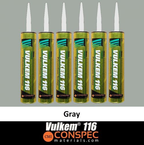 Tremco Vulkem 116 GRAY Polyurethane Sealant - 10.1 oz Cartridge 6 TUBES