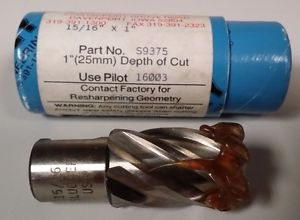 Jancy S9375 15/16&#034; x 1&#034; Slugger Drill Press Cutter Bit New Unused