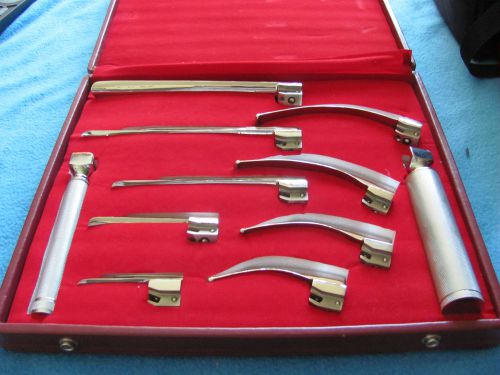 11 Piece Laryngoscope Set with both MaC and Miller Blades