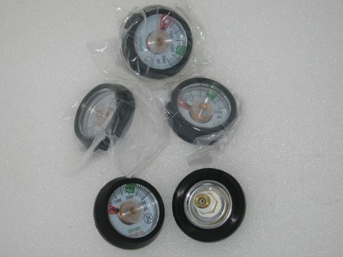 (5) pressure gauges 0-3000psi for oxygen tank, pressure washer for sale
