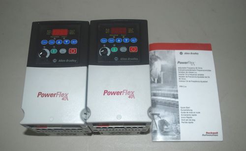 2 ALLEN BRADLEY POWER FLEX 40 AC DRIVE SERIES A 22B-D2P3N104