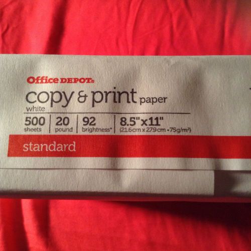 OFFICE DEPOT COPY &amp; PRINT PAPER***500 SHEETS**8.5&#034;X11&#034;***STANDARD**