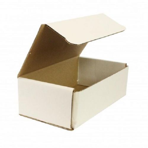 White corrugated cardboard shipping boxes mailers 9&#034; x 5&#034; x 4&#034; (bundle of 50) for sale