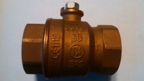 NEW 1 1/4&#034; BRASS THREADED VALVE SHUT OFF