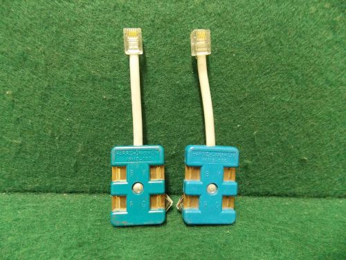 Harris Dracon DIV 4 Port Modular Line Adapter Test Plug 10113-000 (Lot of 2) %