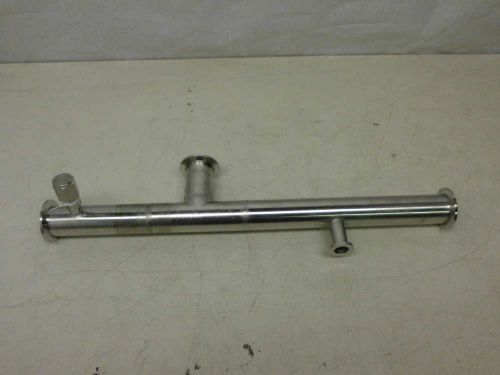 20&#034; High Vacuum Stainless Steel KF40 KF16 Straight Pipe w/ Port