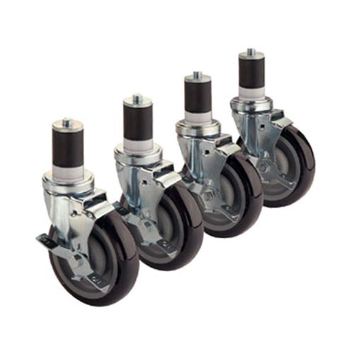 Krowne 28-118s 1-1/2&#034; stem caster swivel with lock 3&#034; diameter set of 4 for sale