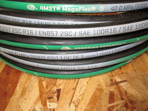 GATES HYDRAULIC HOSE 4M2T 1/4&#034; MEGAFLEX TWO WIRE BRAID HOSE 100R16 50 FEET