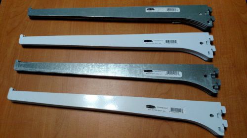 30x New White or Silver Rubbermaid UNI-TRACK 16&#034; shelf Brackets-FG4A5802UTLTY