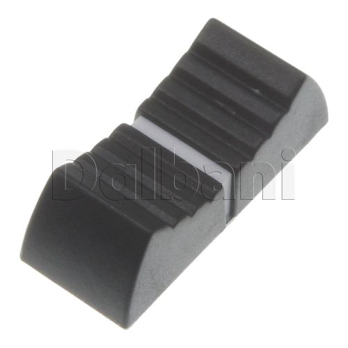 6pcs @$2.50 HJ-205 New Mixer Fader Slider Knob Black White Stripe 4 mm Plastic