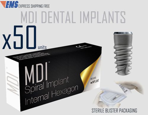 LOT OF 50 DENTAL IMPLANTS INTERNAL HEXAGON spiral type EXPRESS