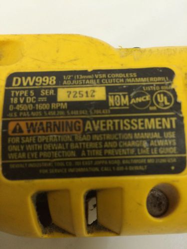 DEWALT HAMMER DRILL AH006