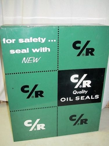 VINTAGE C R OIL SEALS METAL DISPLAY CABINET