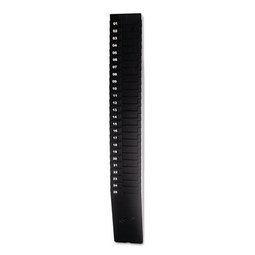 Lathem Time Expandable Time Card Rack, 25-Pocket, Holds 9&#034; Cards, Plastic, Black