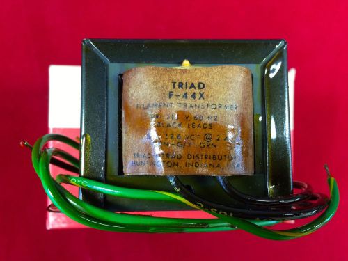 UNUSED TRIAD F-44X FILAMENT TRANSFORMER PRI 115 V 60 CT SEC 12.6V CT @ 2A NOS