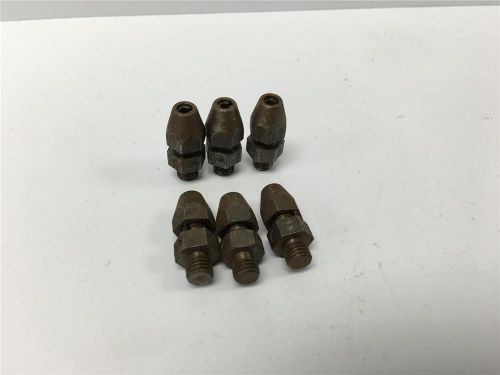 6pc lot pneumatic aircraft 3/32&#034; drill bit collet model #41 mount 1/4&#034;-28 set for sale