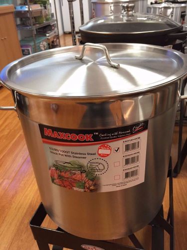 80 QT Heavy duty stock pot with steamer