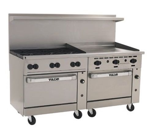 Vulcan 72SS-6B36GT Endurance™ Restaurant Range gas 72&#034; (6) burners (1) 36&#034;...