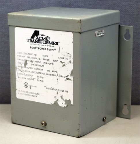 Acme Electric Corp. Coca Cola 28578 Boost Power Supply 5.5 kVA Auto Transformer