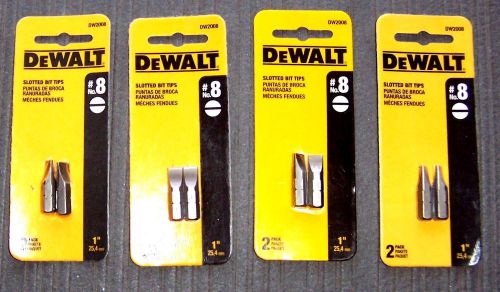 4 ea. 2 packs (8 bits) - DeWalt DW2008 # 8 Slotted Insert Bits