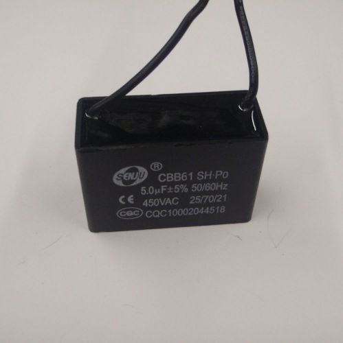 Capacitor cbb61 450vac 5uf hvac 5 mfd fan motor start ww for sale