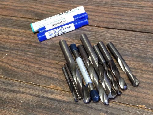 LOT OF ASSORTED SOLID CARBIDE DRILLS 7/32 - 29/64&#034;