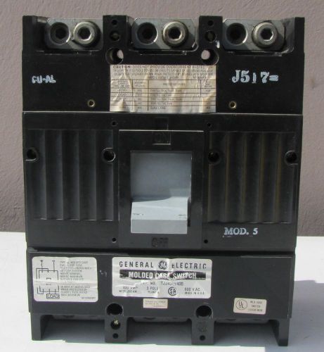 General electric 400 amp circuit breaker switch 3 pole 600 vac for sale