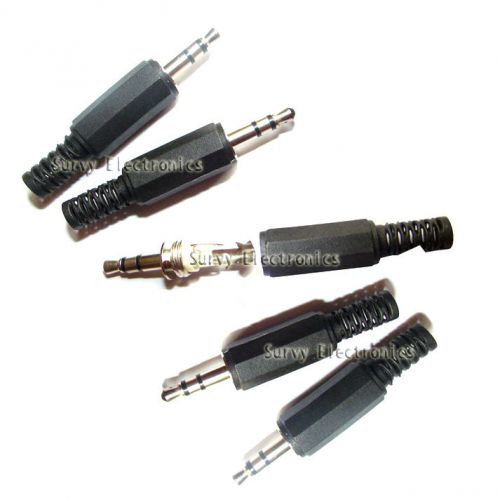 5pcs 3.5mm Stereo Audio Male Plug Jack Adapter Audio Connector Booted Headphone