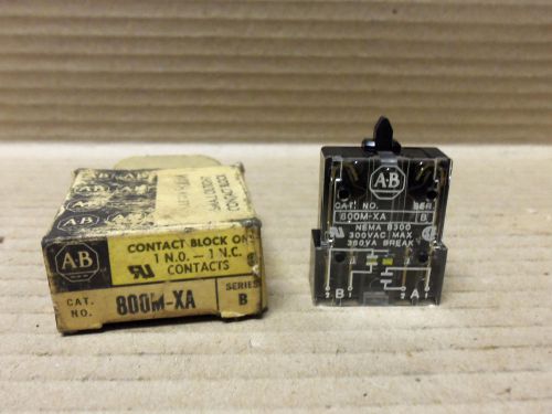 NEW ALLEN BRADLEY CONTACT BLOCK, 800M-XA, SER B