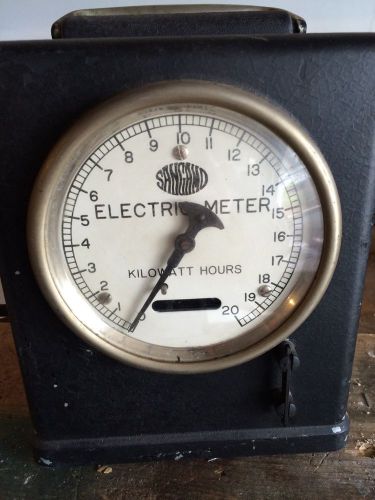 Vintage Antique Sangamo Portable watthour Meter Electric Steampunk Type F