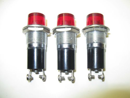 3pcs Vintage DIALCO Panel Mount Indicator Lights Steampunk