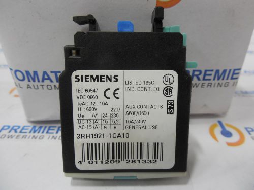 SIEMENS  3RH1921-1CA10  CONTROL CONTACTOR