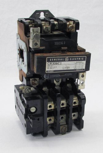 GE General Electric CR306C1 27A 600V 115V Coil 3 PH NEMA Size 1 Starter