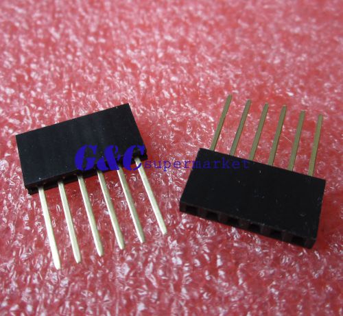 10PCS 6Pin 2.54 mm Stackable 11mm Long Legs Female Header For Arduino Shield J1