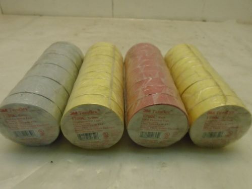 (40) 3M | Temflex | 1700C | 3/4&#034;x66&#039; | Electrical Tape | Yellow - Red - Gray