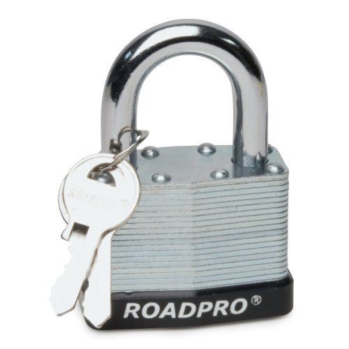 Roadpro RPLS-50 50mm Laminated Steel Padlock w/ Bumper Guard &amp; 1.25&#034; Shackle RPL