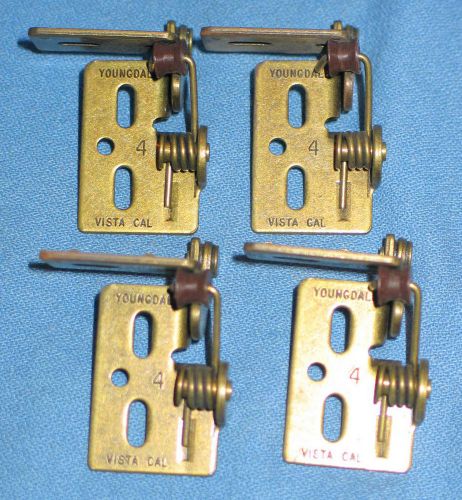 Four YOUNGDALE #4 - 3/8&#034; Lip Inset Non-Wrap Version Cabinet Hinge Antique Finish