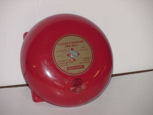 EDWARDS FIRE BELL/CLOCHE D&#039;INCENDIE AUDIBLE SIGNAL APPLIANCE 439D-6AWC