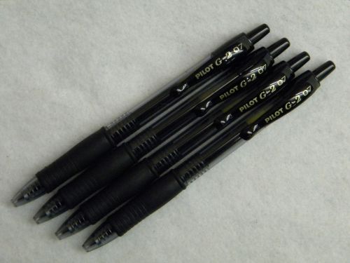 4pk pilot g2 gel ink black  fine .7mm rollerball pen free shipping on added pens for sale